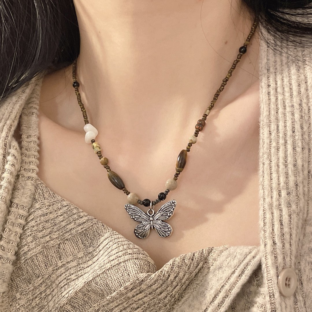 Collar De Mariposa De Aleación Con Cuentas al por mayor